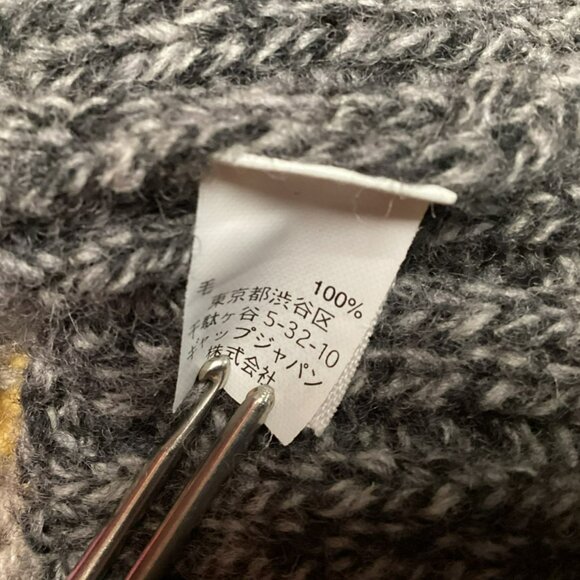 Vintage Gap Retro Y2K Sweater Medium Striped Knit Turtleneck Lambswool - Picture 10 of 13